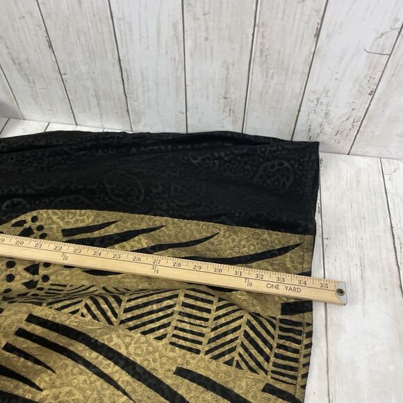 Rima One Size African Black & Gold 2 Piece Blouse & Skirt Set - Drawstring Waist - Picture 14 of 14